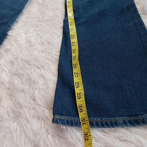 Levi's 515 Women's Blue Mid Rise Boot Cut Denim Jeans 10M/32W x 31L - Picture 6 of 11